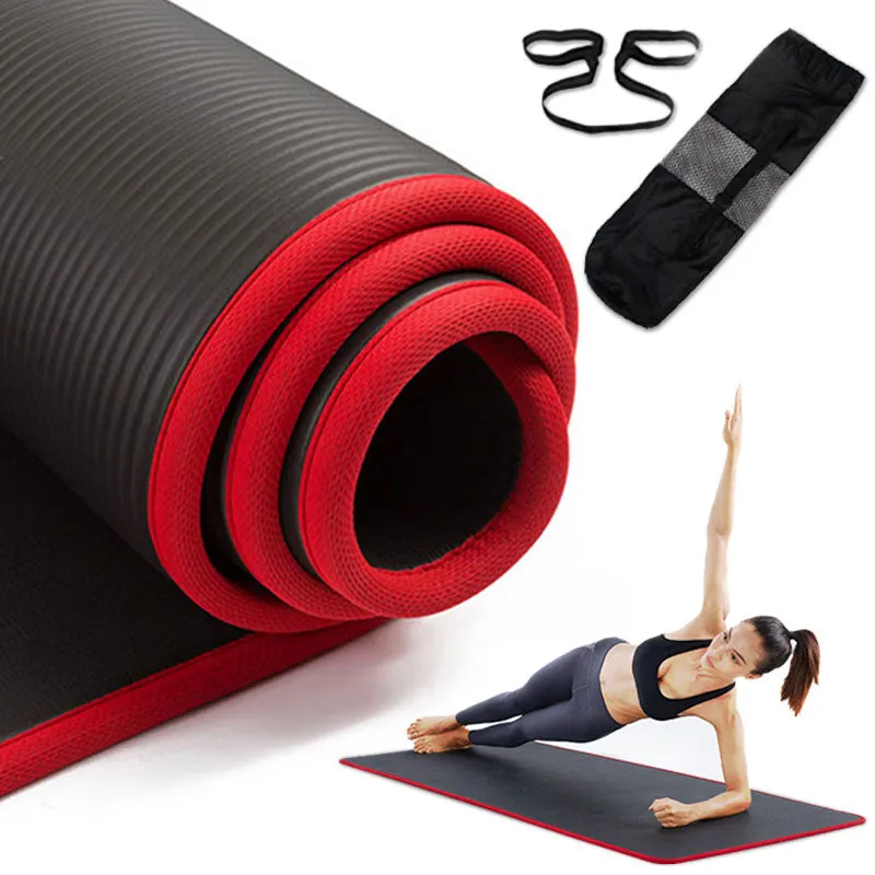 10mm Non-Slip Yoga Mat 183cm*61cm Thickened NBR Gym Mats Sports