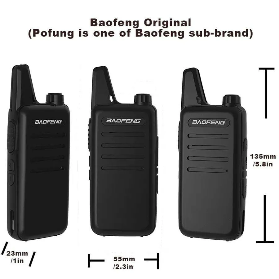 2pcs Baofeng VT-C2 2W UHF Mini Walkie Talkie For Hiking Climbing