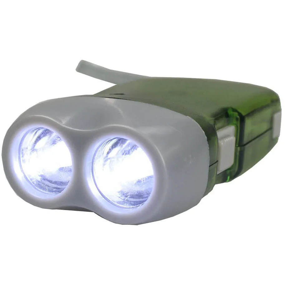 4 Inch 2 LED Crank Flashlight (Pack of: 2) - FL-12354-Z02