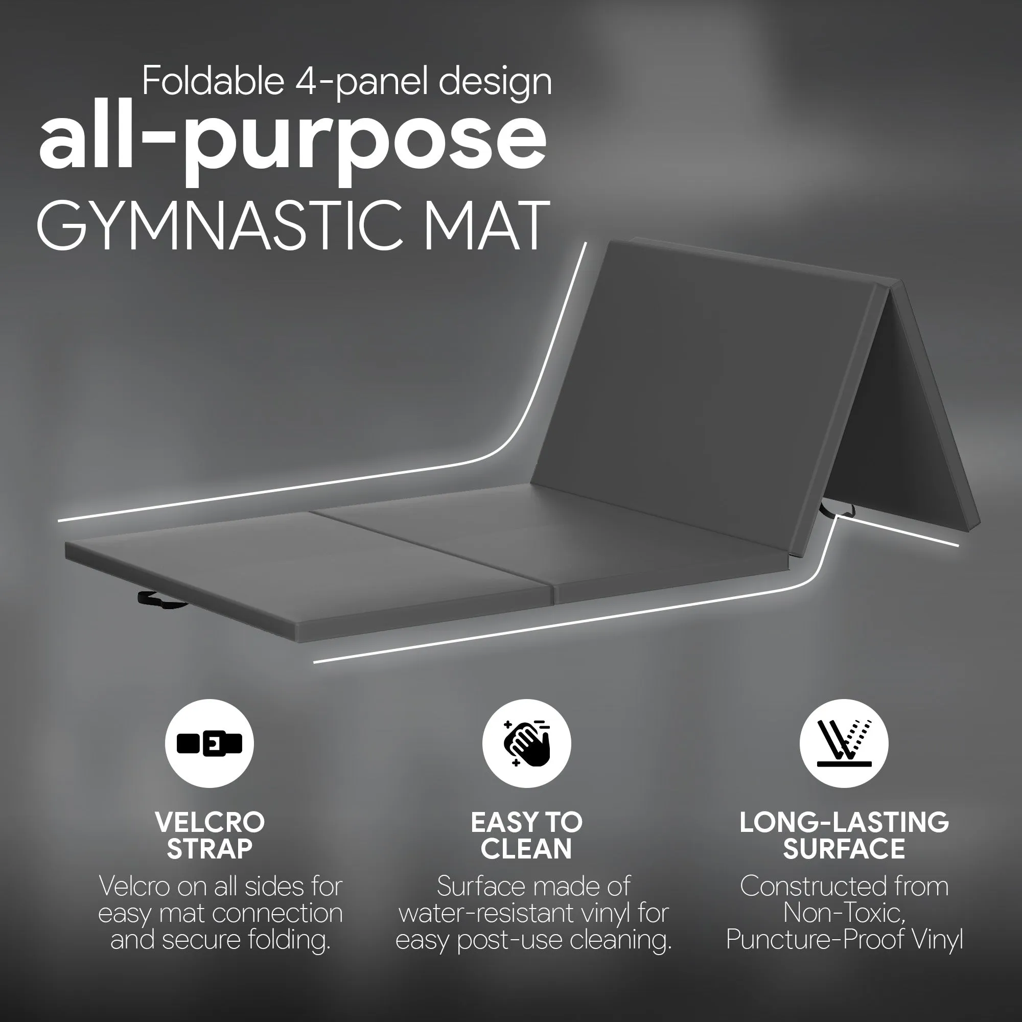 BalanceFrom 120"x48" All Purpose Gymnastics Mat for Yoga & Aerobics (Open Box)