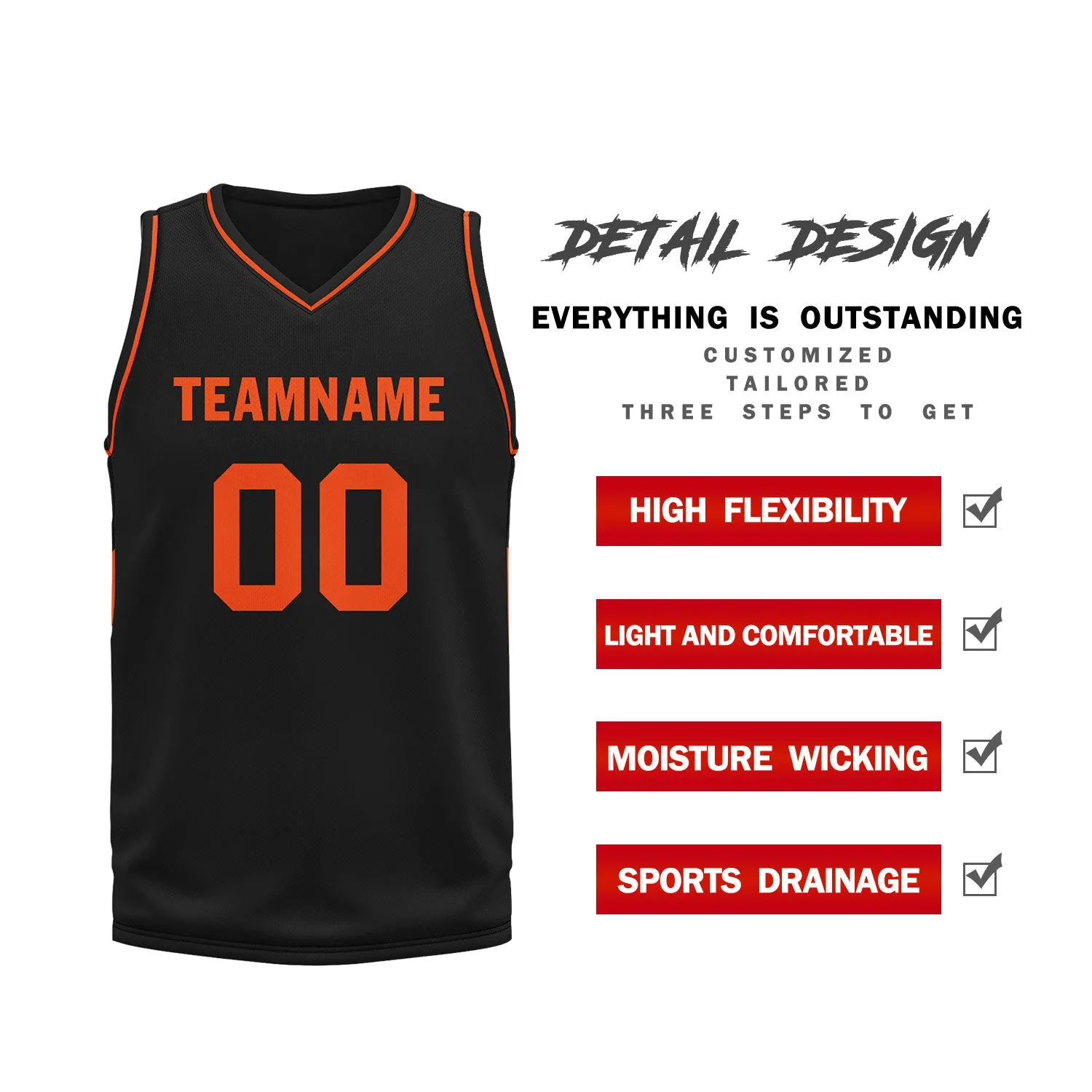 Custom Black Classic Style Sports Uniform Basketball Jersey BBJ01-D020105-7