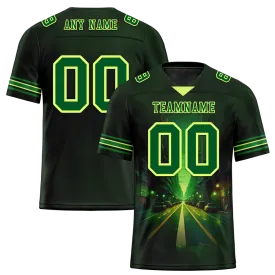 Custom Black Drift Fashion Green Personalized Authentic Football Jersey FBJ02-bc0fb0b