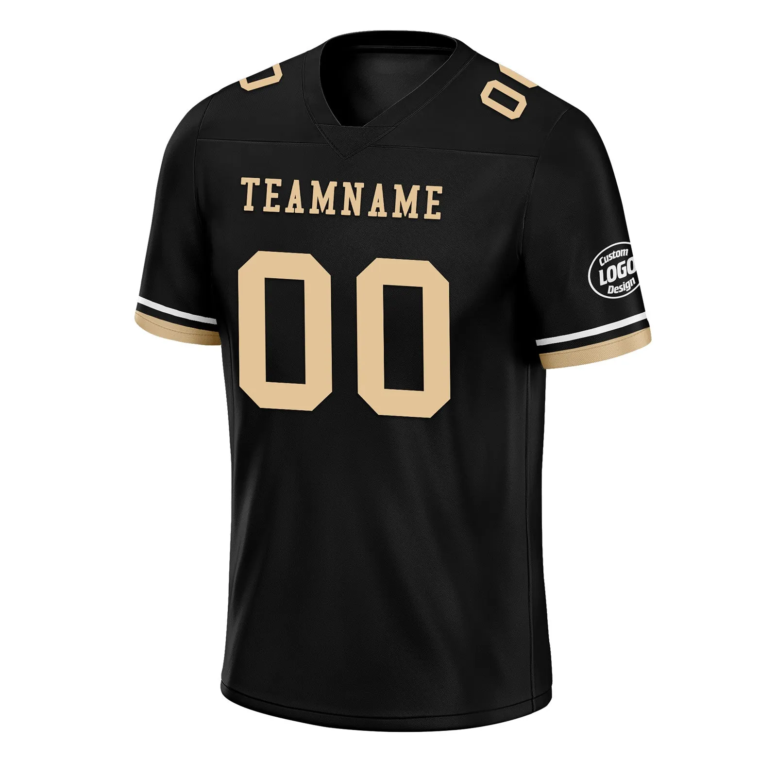 Custom Black New Orleans Personalized Authentic Football Jersey FBJ02-D020263-19