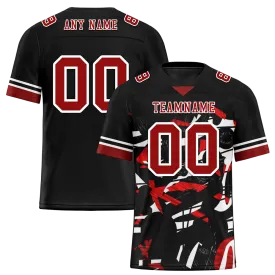 Custom Black Tie Dye Brown Personalized Authentic Football Jersey FBJ02-bc0fa7a