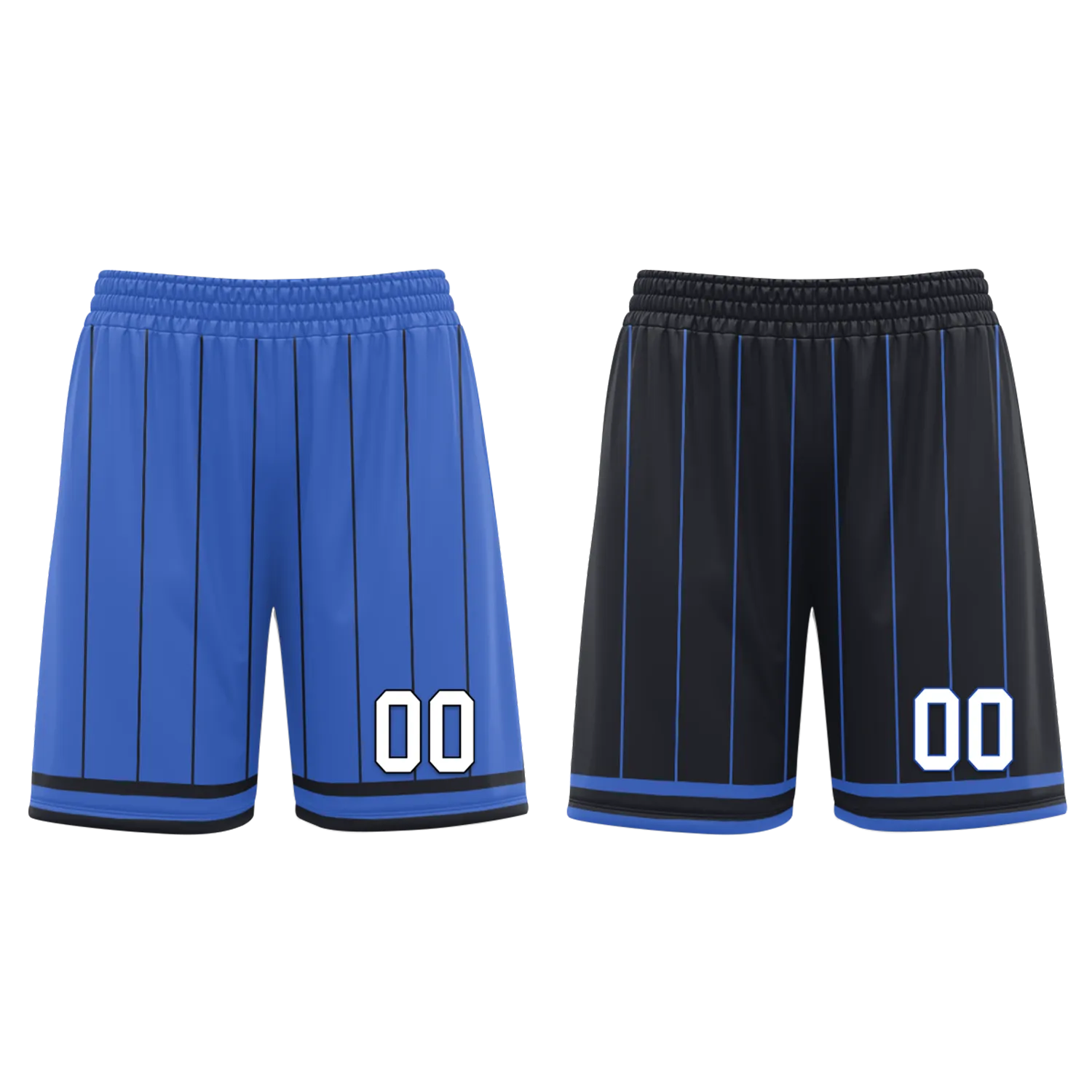 Custom Blue Black Classic Style Reversible Basketball Uniform Personalized Ordinary BBJR-D017055