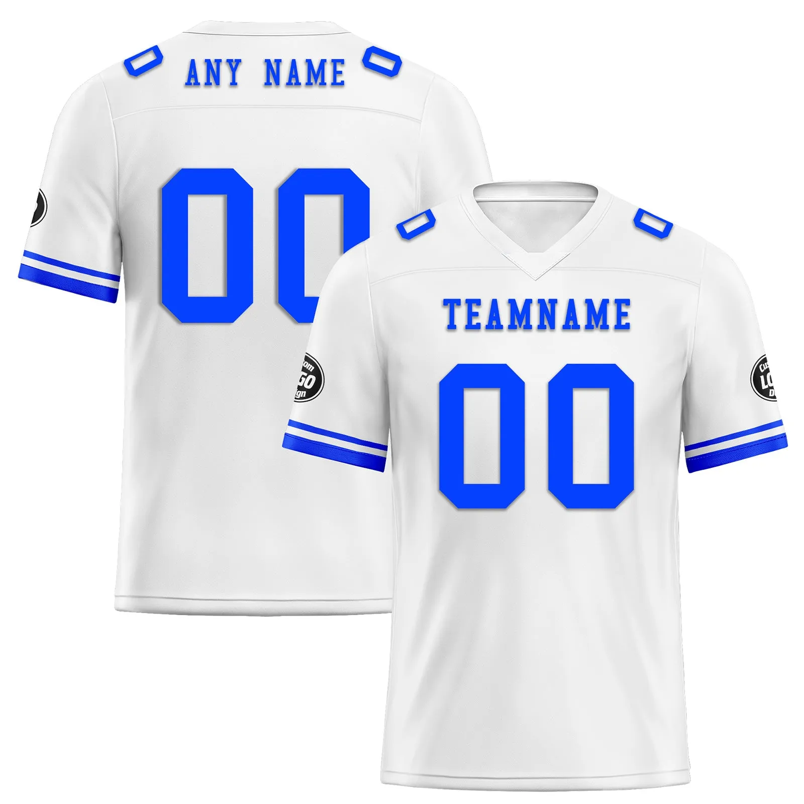 Custom Blue Indianapolis Personalized Authentic Football Jersey FBJ02-D020263-14