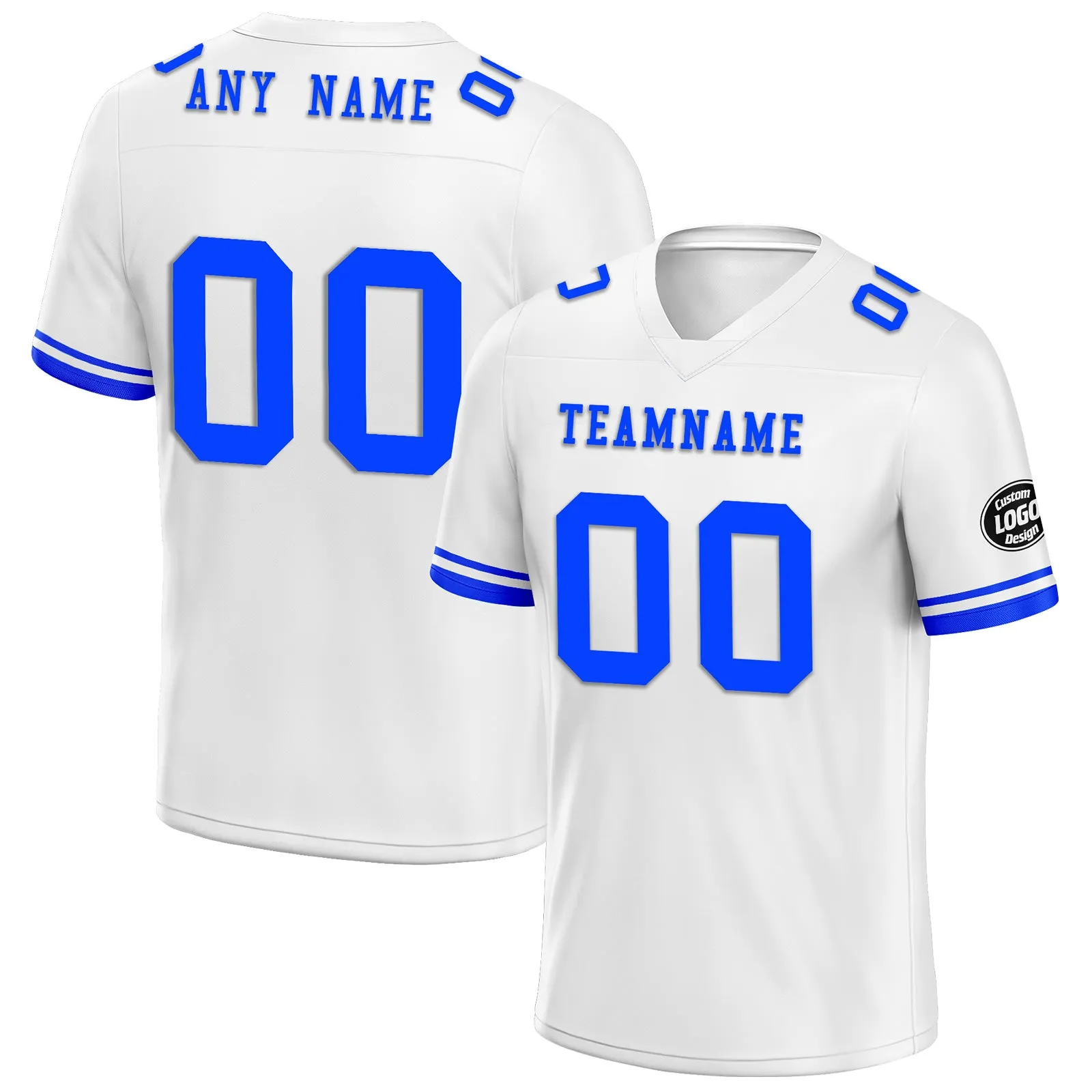 Custom Blue Indianapolis Personalized Authentic Football Jersey FBJ02-D020263-14