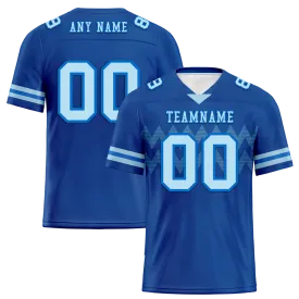 Custom Blue Sleeve Stripes Aqua Personalized Authentic Football Jersey FBJ02-bc0f0df