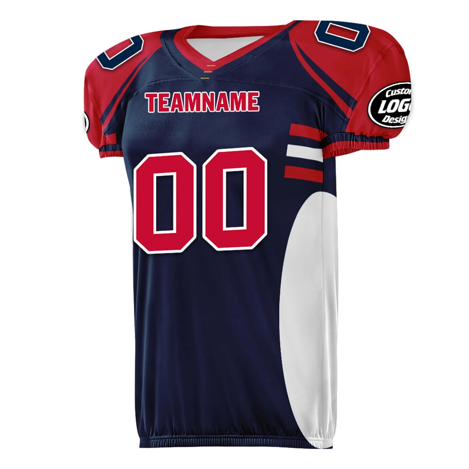 Custom Blue White Massachusetts High-Performance American Football Jersey FBJ06-D023001-26