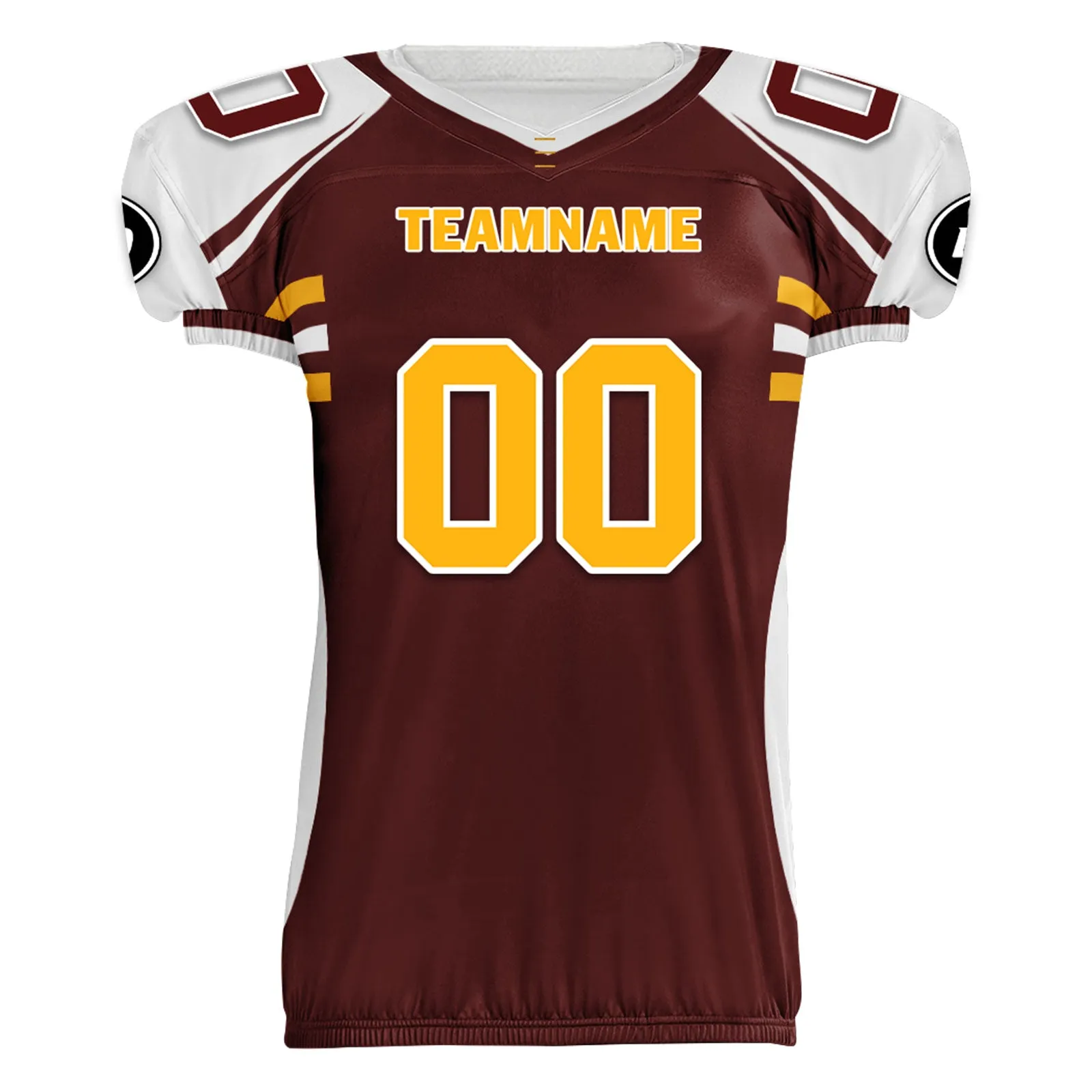 Custom Deep Red White Washington High-Performance American Football Jersey FBJ06-D023001-31