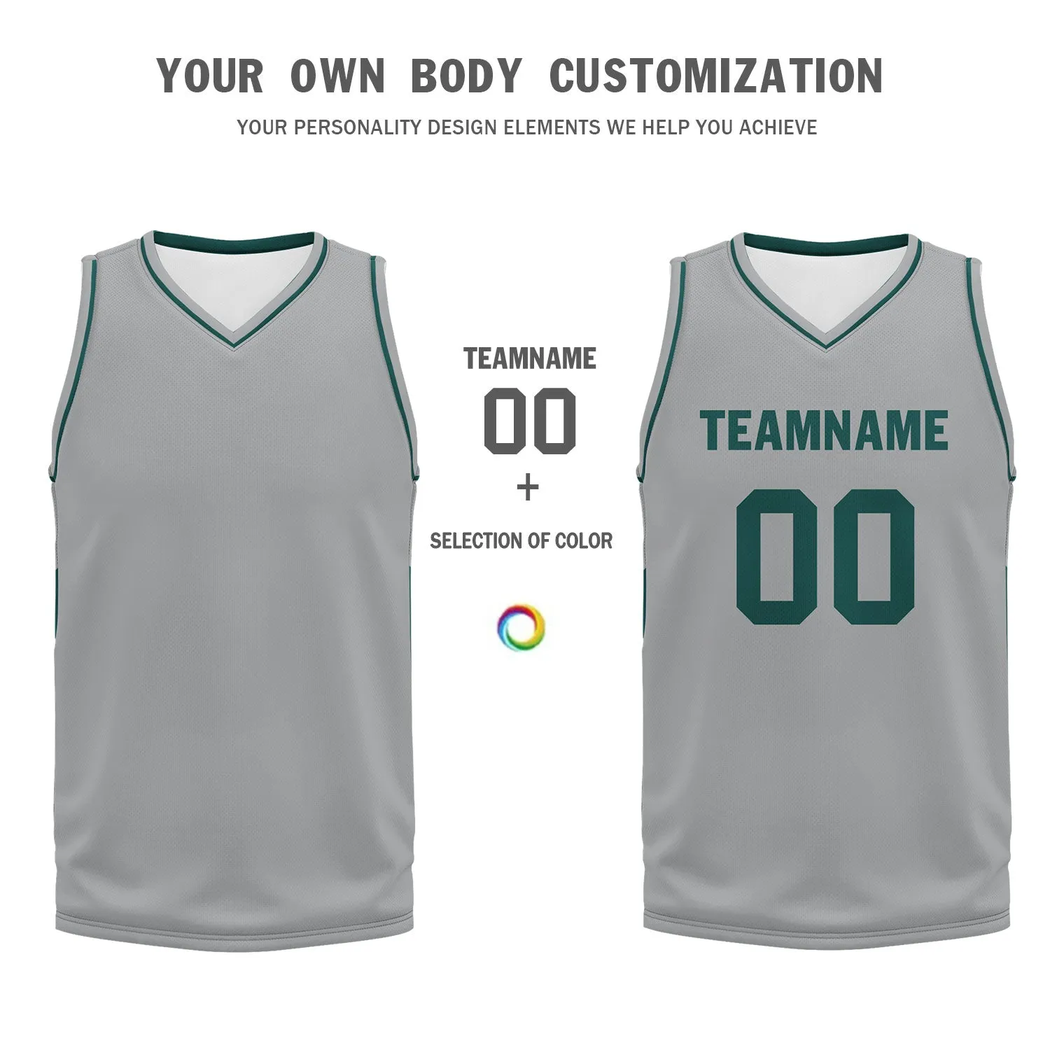 Custom Gray Classic Style Sports Uniform Basketball Jersey BBJ01-D020105-20