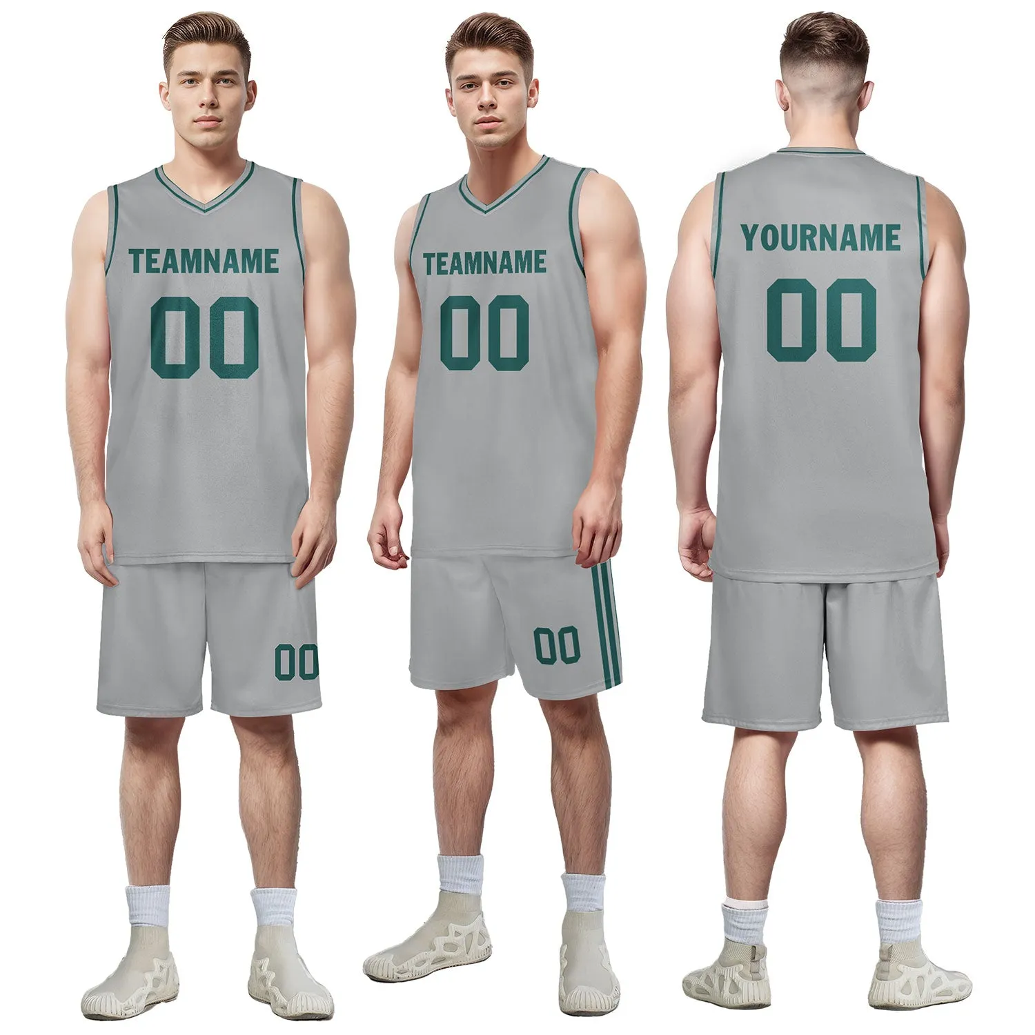 Custom Gray Classic Style Sports Uniform Basketball Jersey BBJ01-D020105-20