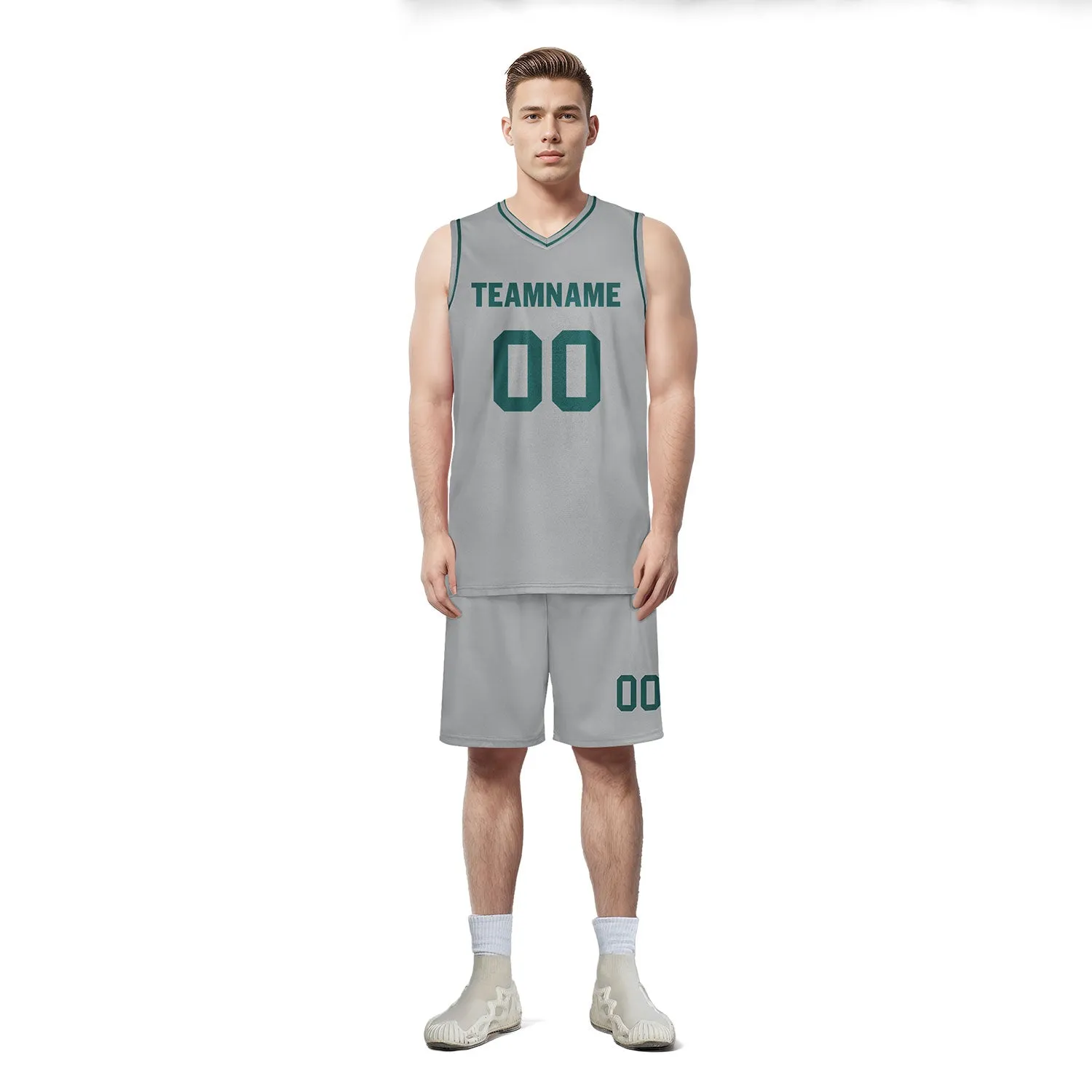 Custom Gray Classic Style Sports Uniform Basketball Jersey BBJ01-D020105-20