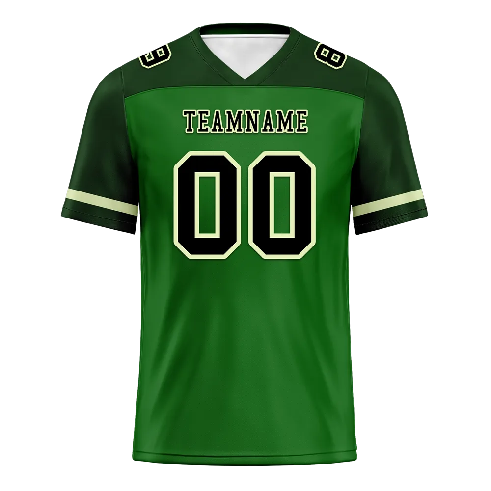 Custom Green Raglan Sleeves Black Personalized Authentic Football Jersey FBJ02-bc0f0ba