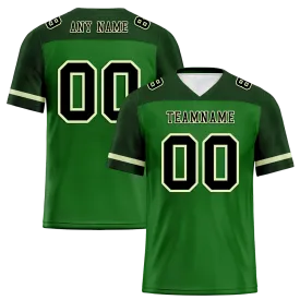 Custom Green Raglan Sleeves Black Personalized Authentic Football Jersey FBJ02-bc0f0ba