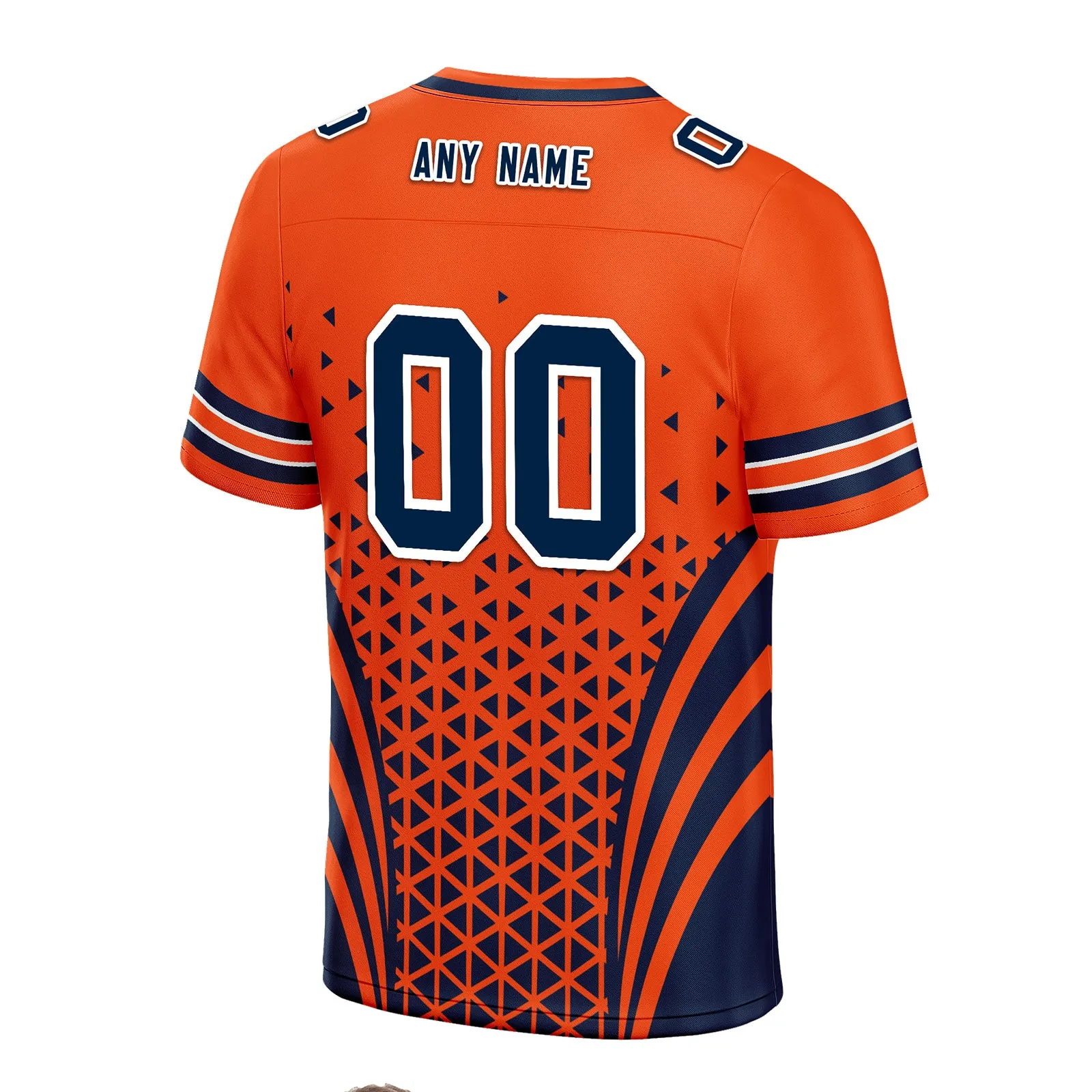 Custom Orange White Colorado Personalized Authentic Football Jersey FBJ02-D023033-10