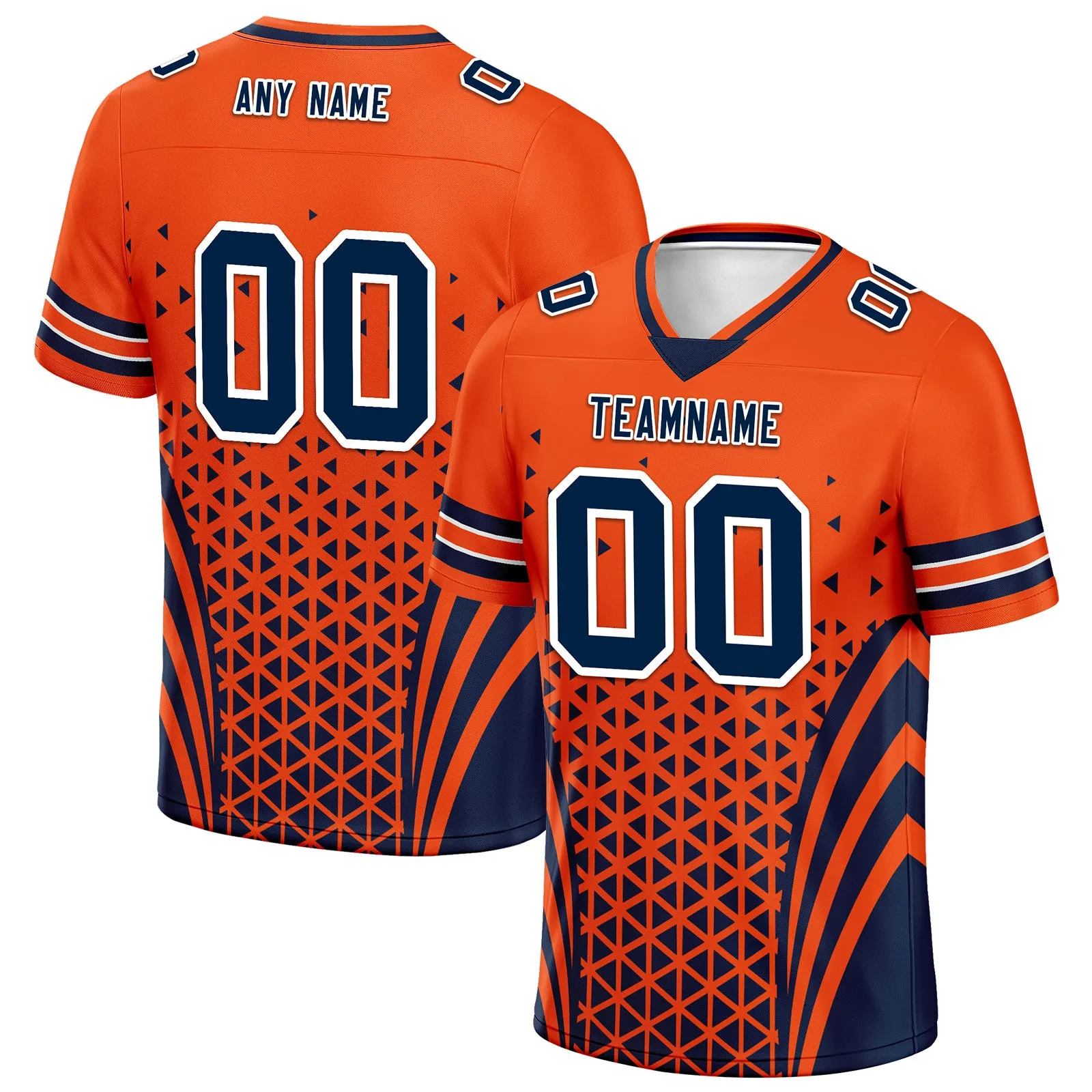 Custom Orange White Colorado Personalized Authentic Football Jersey FBJ02-D023033-10