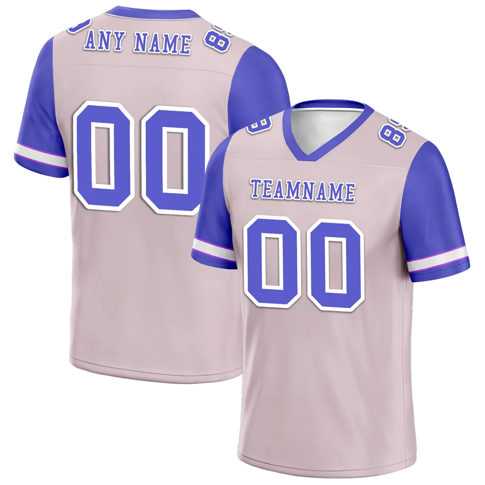 Custom Pink Purple Two Tone Purple Personalized Authentic Football Jersey FBJ02-bc0f09c