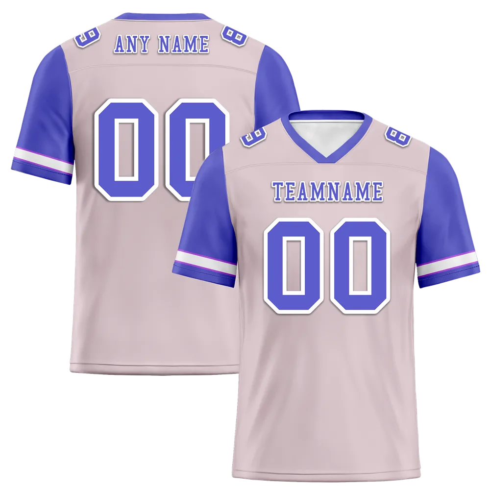 Custom Pink Purple Two Tone Purple Personalized Authentic Football Jersey FBJ02-bc0f09c