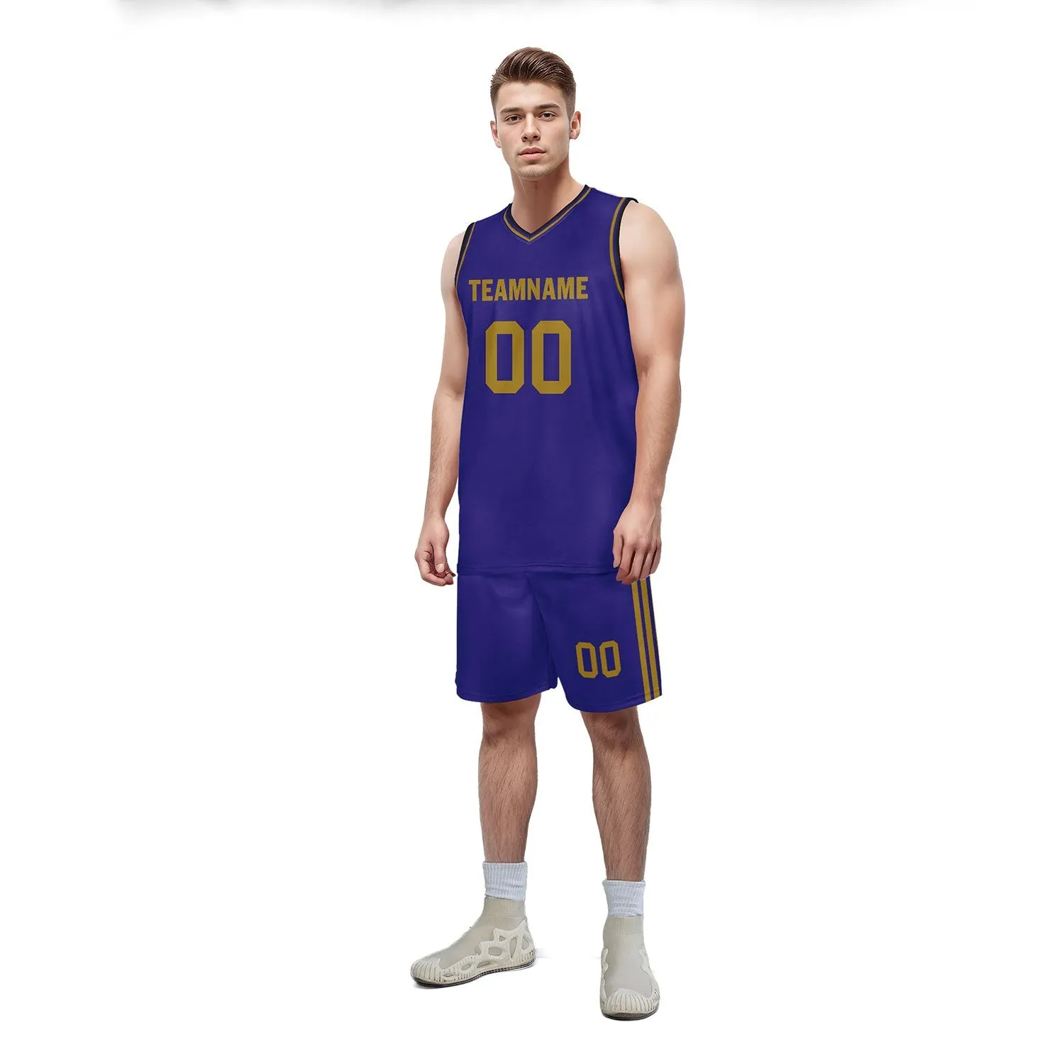 Custom Purple Classic Style Sports Uniform Basketball Jersey BBJ01-D020105-3