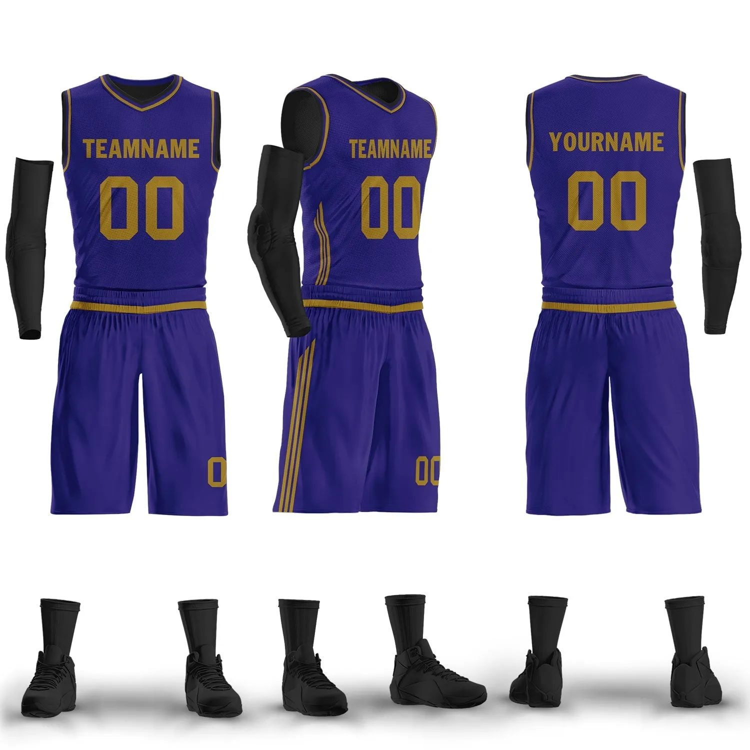 Custom Purple Classic Style Sports Uniform Basketball Jersey BBJ01-D020105-3