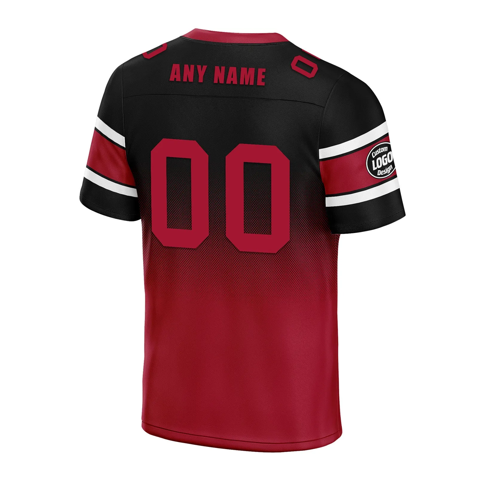 Custom Red Black Atlanta Personalized Authentic Football Jersey FBJ02-D020249-3