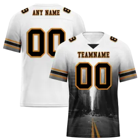 Custom White Black Graffiti Pattern Black Personalized Authentic Football Jersey FBJ02-bc0fad9