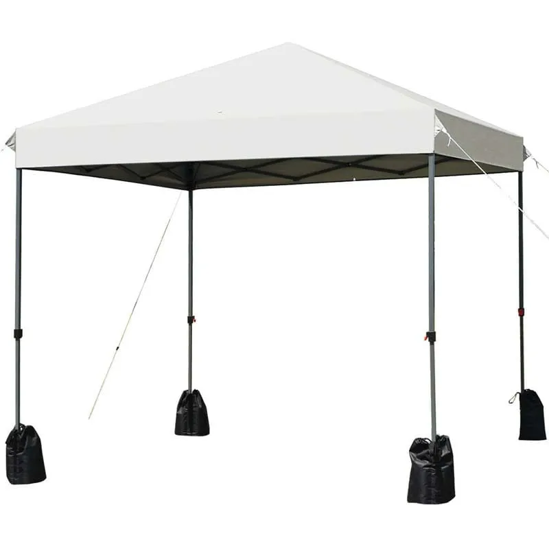 GrandShoppersHub  8’ x 8' Outdoor Pop up Canopy Tent Instant Shelter Canopy with Roller Bag & 4 Sand Bags