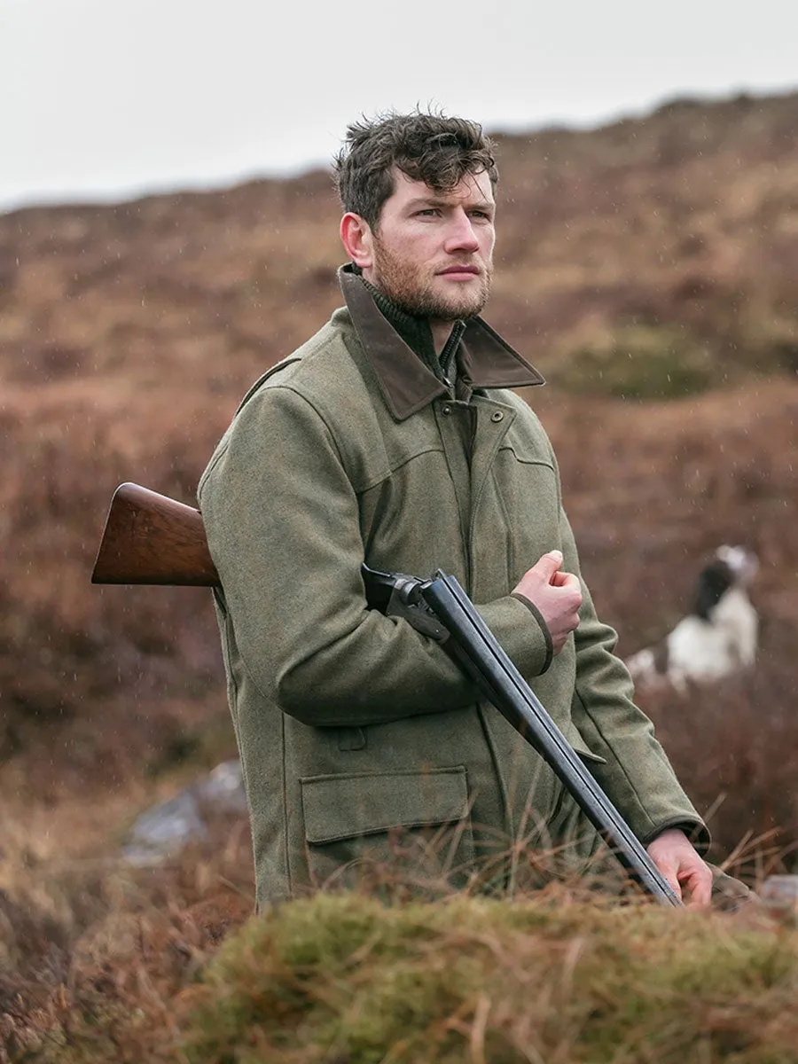 HOGGS OF FIFE Kinloch Mens Technical Tweed Field Coat - Autumn Bracken