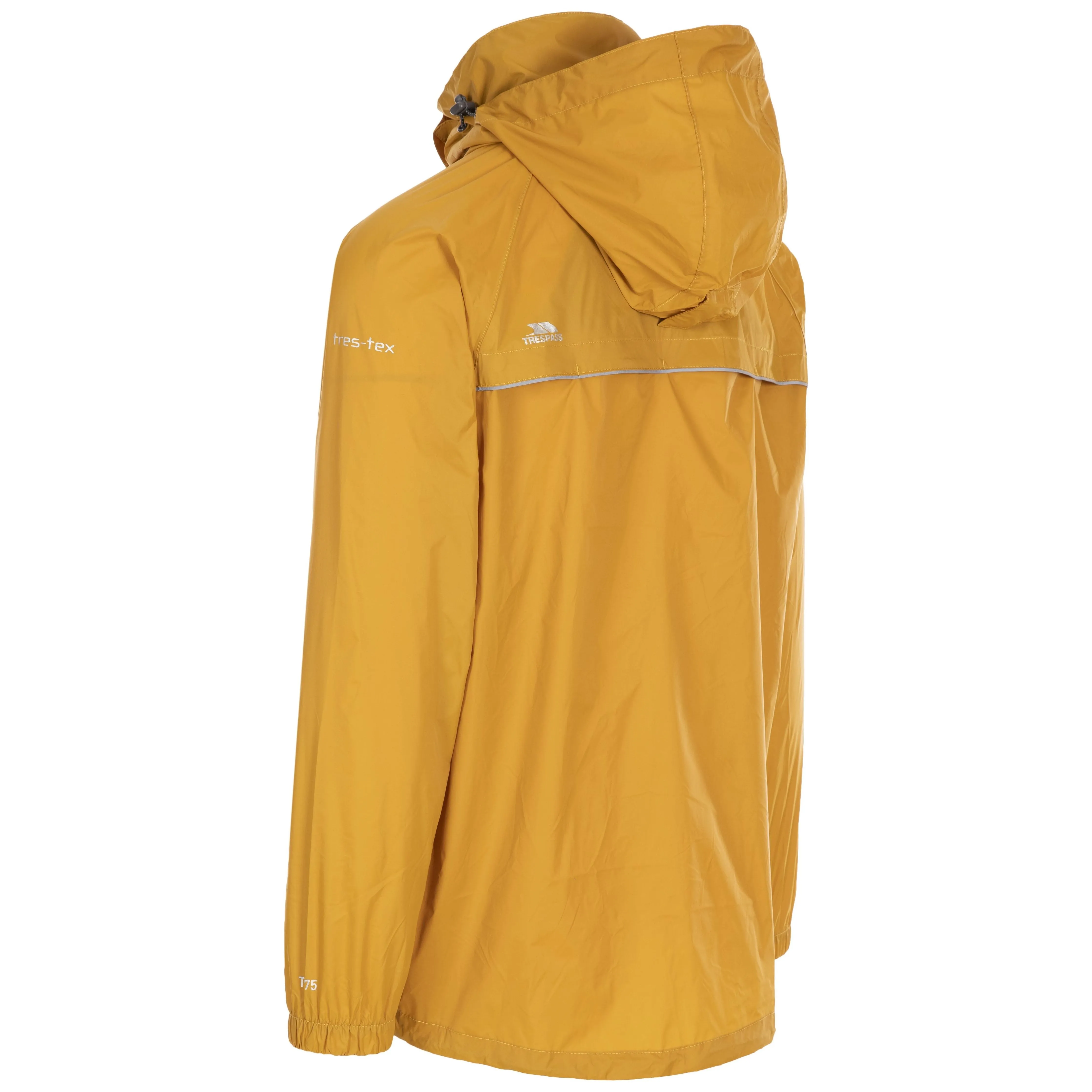 Qikpac X Adults Unisex Unpadded Waterproof Packaway Jacket in Maize