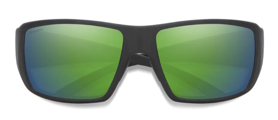 Smith Guide's Choice Matte Black Frame - ChromaPop Glass Polarized Green Lens - Polarized Sunglasses