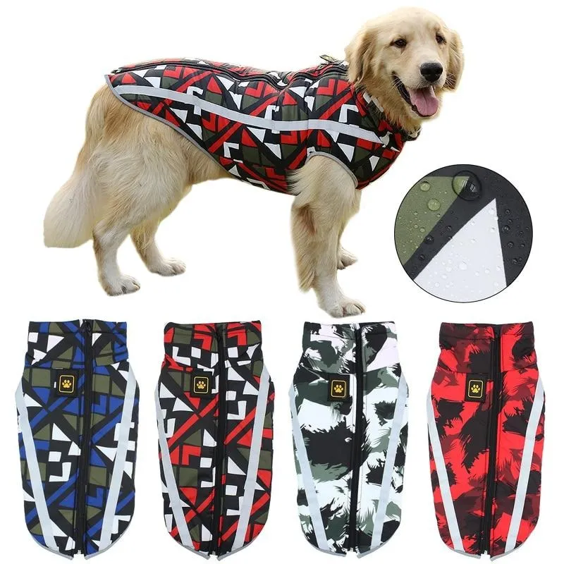 TEEK - Print Waterproof Large Dog Jacket